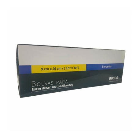 Bolsa Esterilizar Autoclave 9cm x 26cm 200pz Borgatta