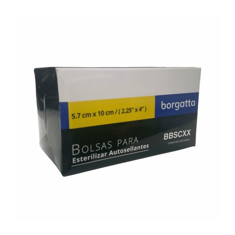 Bolsa Esterilizar Autoclave 5.7cm x 10cm 200pz Borgatta