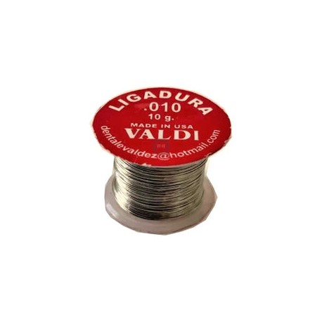 Alambre Rollo Ligadura Acero inoxidable .010 10gr Valdi
