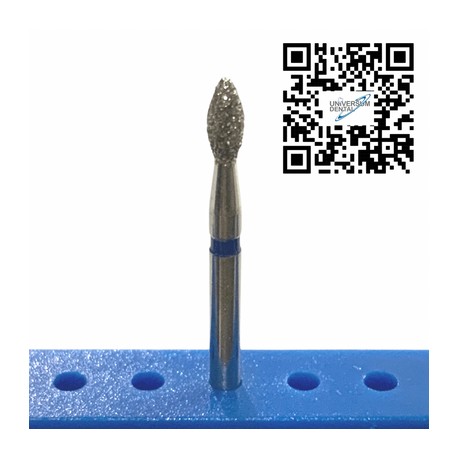 Fresa Diamante Tallo Largo Flama Grano Medio FO-X32 Pza DT