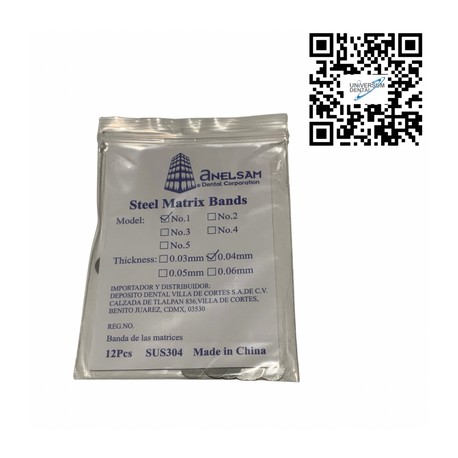 Banda Matriz Tira No.1 12pz Acero 0.04mm